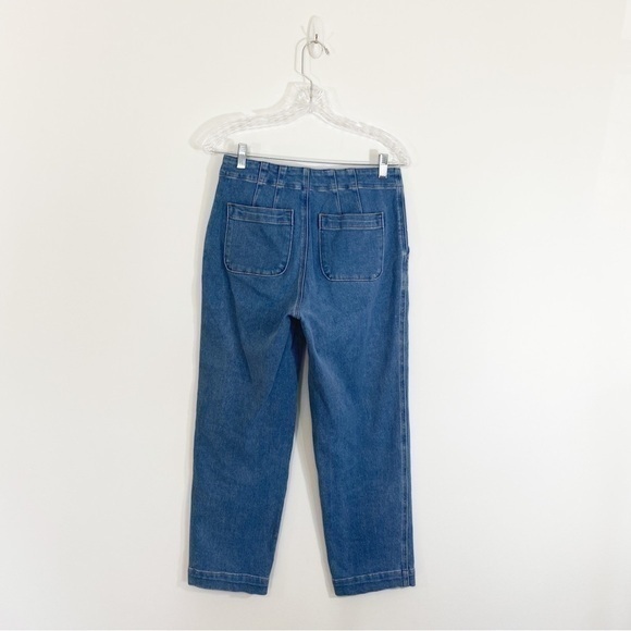 Talbots 2 Sailor Jeans Mystic Wash High Rise Trouser Denim‎ Button Details - Picture 7 of 14